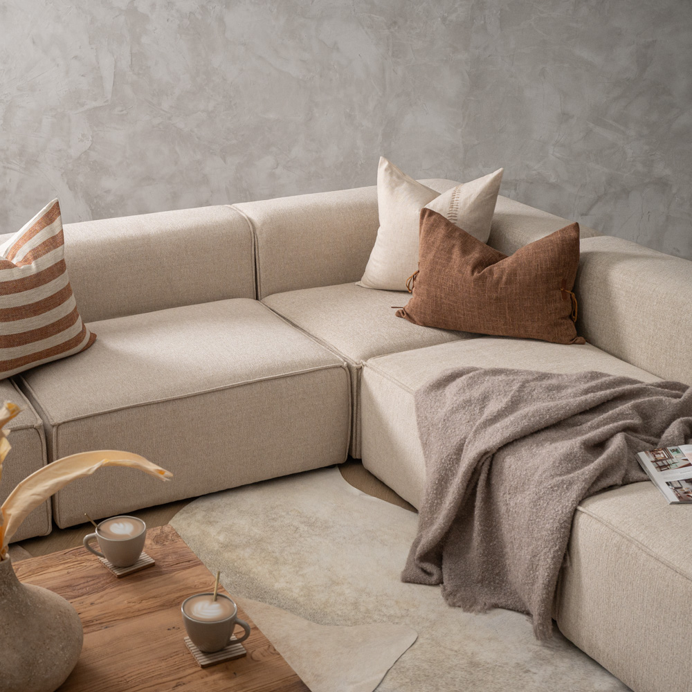 Havenwood Corner Couch with Daybed Latté
