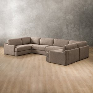 Windermere Modular Leather U-Shape Couch - Tuscan