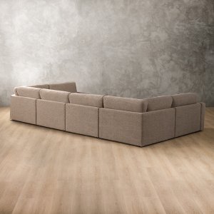 Windermere Modular Leather U-Shape Couch - Tuscan