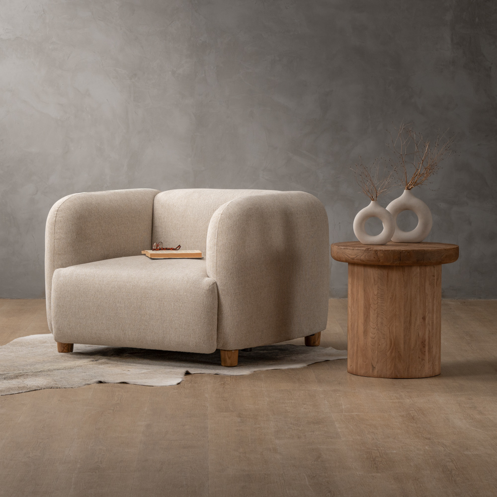 Monteluce Fabric Armchair Latté