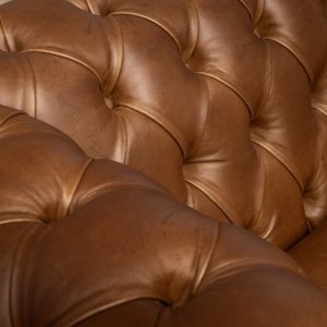 Chesterfield Leather Armchair Butterscotch