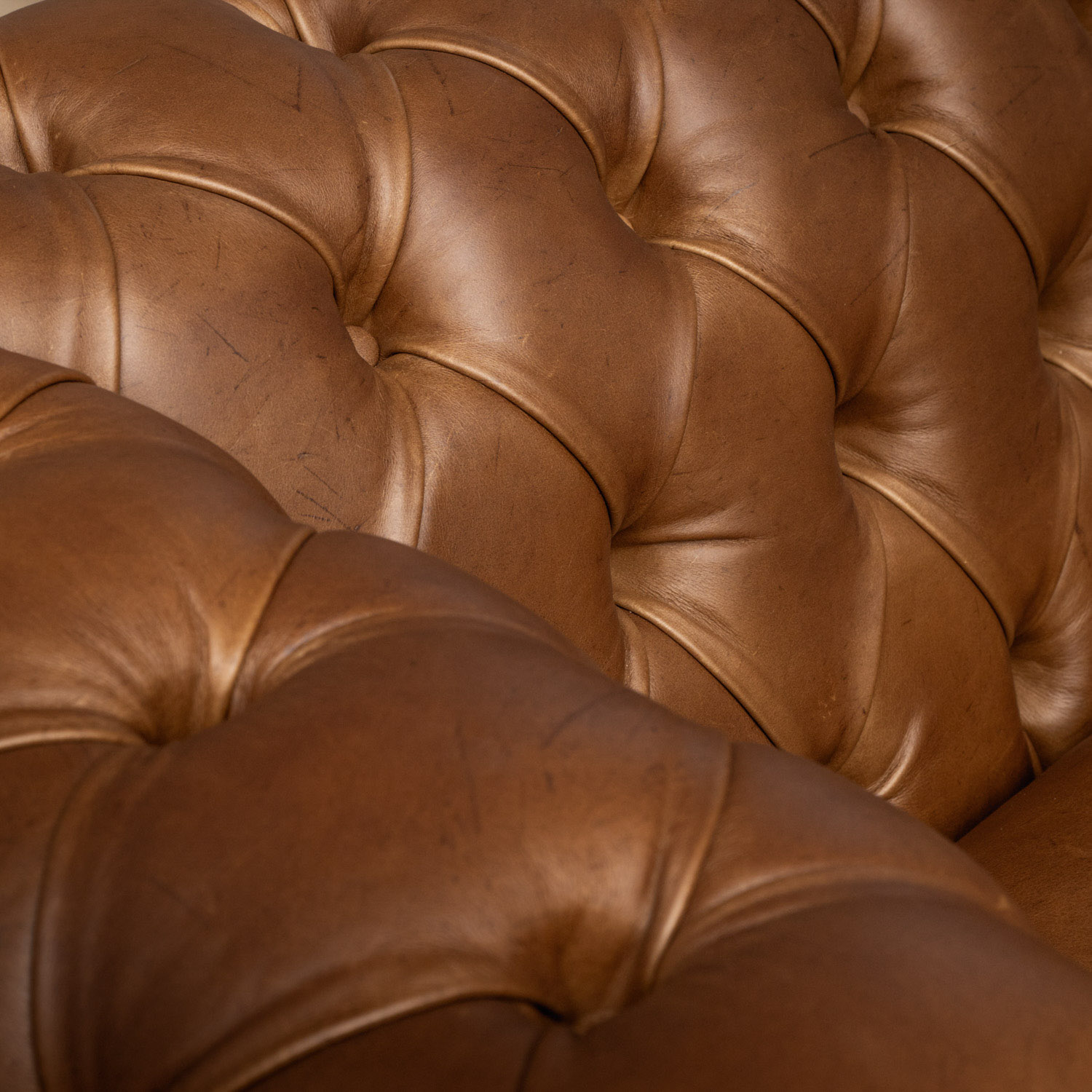 Chesterfield Leather Armchair Butterscotch