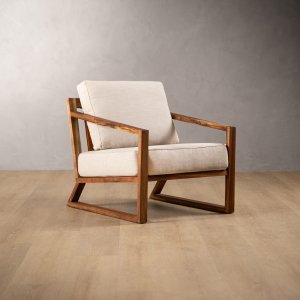 Clarens Fabric Armchair Blackwood Pumice Stone