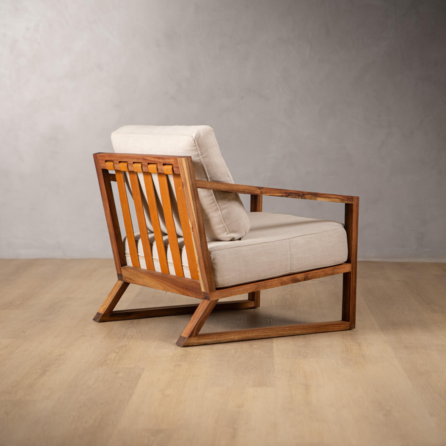 Clarens Fabric Armchair Blackwood Pumice Stone