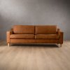 2.4m Douglas Leather Couch Caramel