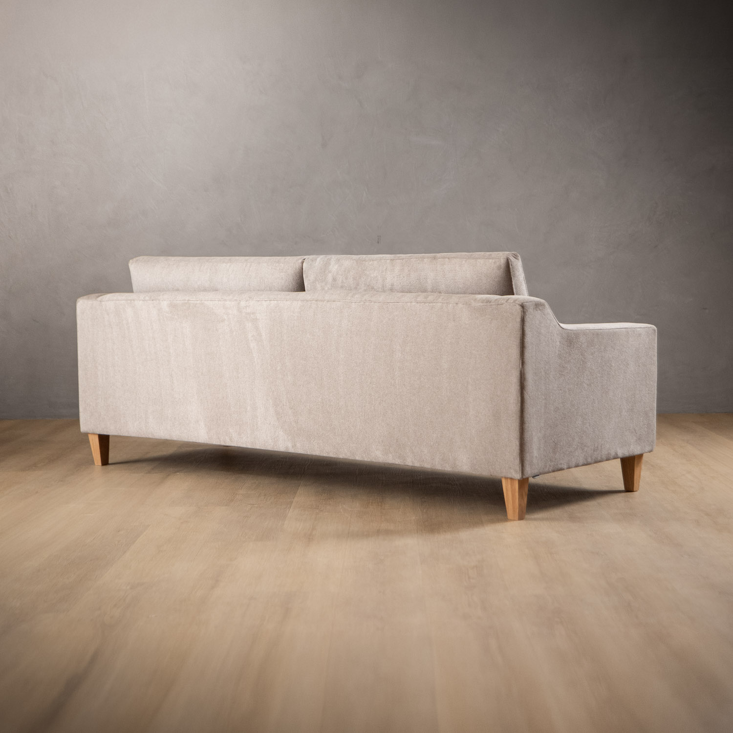 2.4m Douglas Fabric Couch Light Grey