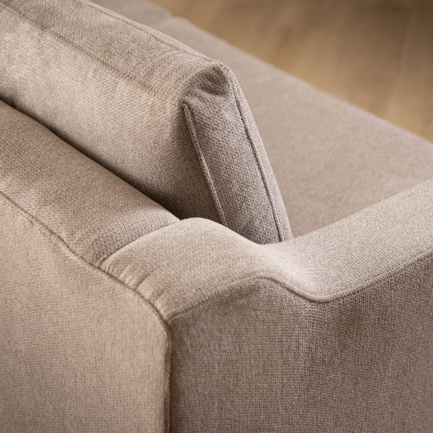 2.4m Douglas Fabric Couch Light Grey