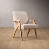 Gariep Fabric Armchair Oak Pumice Stone