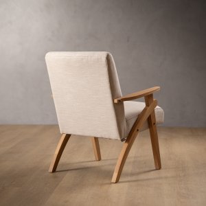 Gariep Fabric Armchair Oak Pumice Stone
