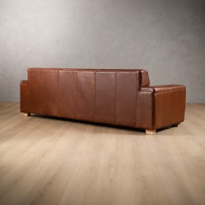 2.6m Karoo Leather Couch - Curry