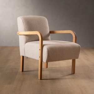 Palmiet Fabric Armchair Oak Oats