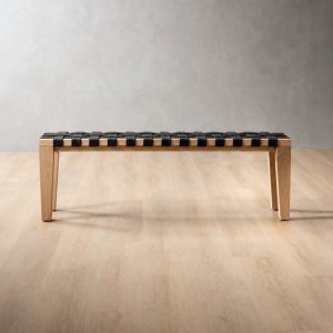 1.2m Riempie Bench Oak Black