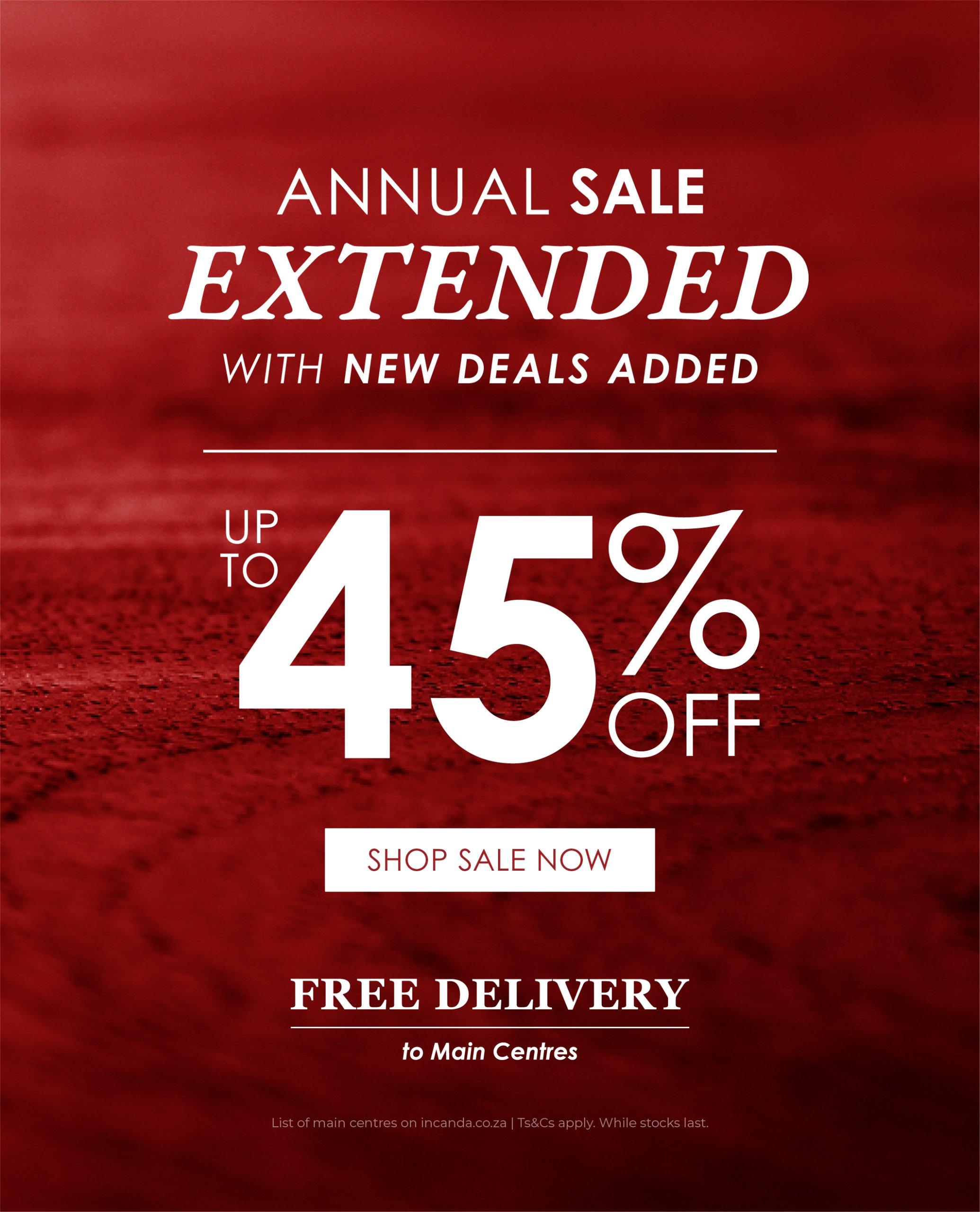 Annual Sale Extended Home Page Banner