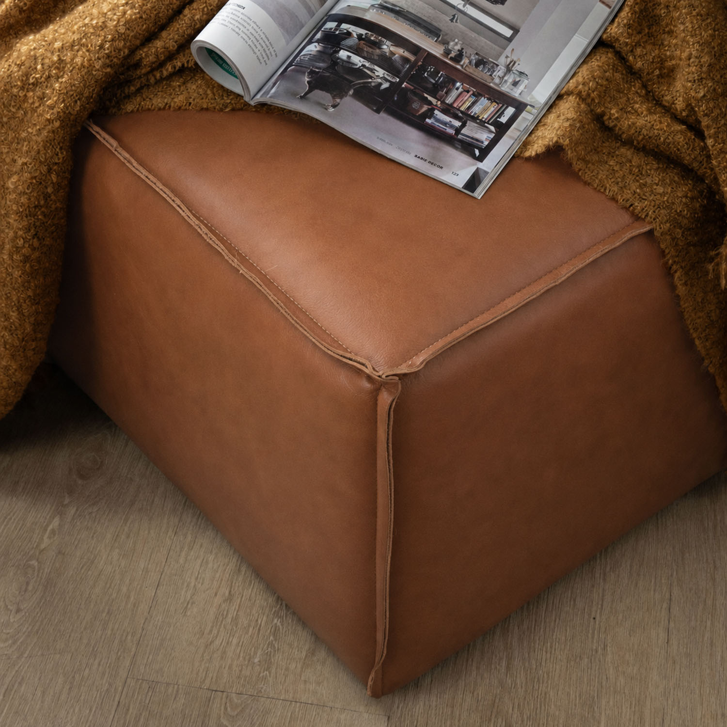 Havenwood Leather Ottoman