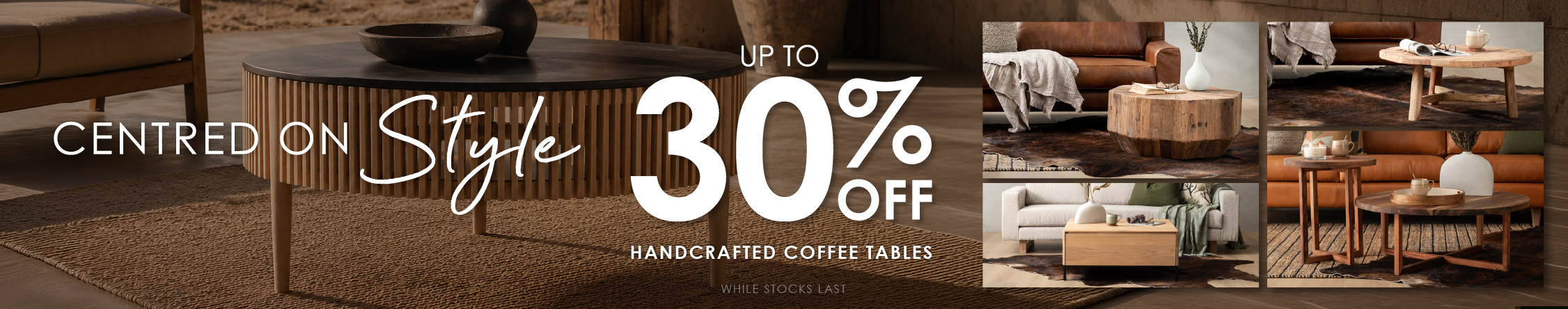 Coffee Table Sale Desktop Banner