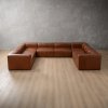 Havenwood Modular Leather U-Shape Couch - Duskwood