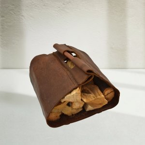wood-carrier-leather-magazine-stand-woodstand- Firewood Log Carrier